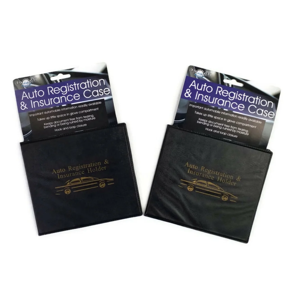 Auto Registration Insurance & ID Card Holder Document Organizer 2-Pack Bundle